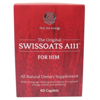 SWISSOATS The Original Swissoats A111 For Him All Natural Dietary Supplement Caplet (For Optimal Energy Vitality & Well-Being) 60s