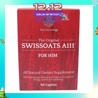 SWISSOATS The Original Swissoats A111 For Him All Natural Dietary Supplement Caplet (For Optimal Energy Vitality & Well-Being) 60s