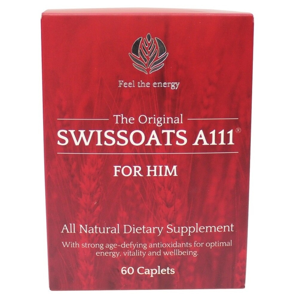 The Original Swissoats A111 For Him All Natural Dietary Supplement Caplet (For Optimal Energy Vitality & Well-Being) 60s