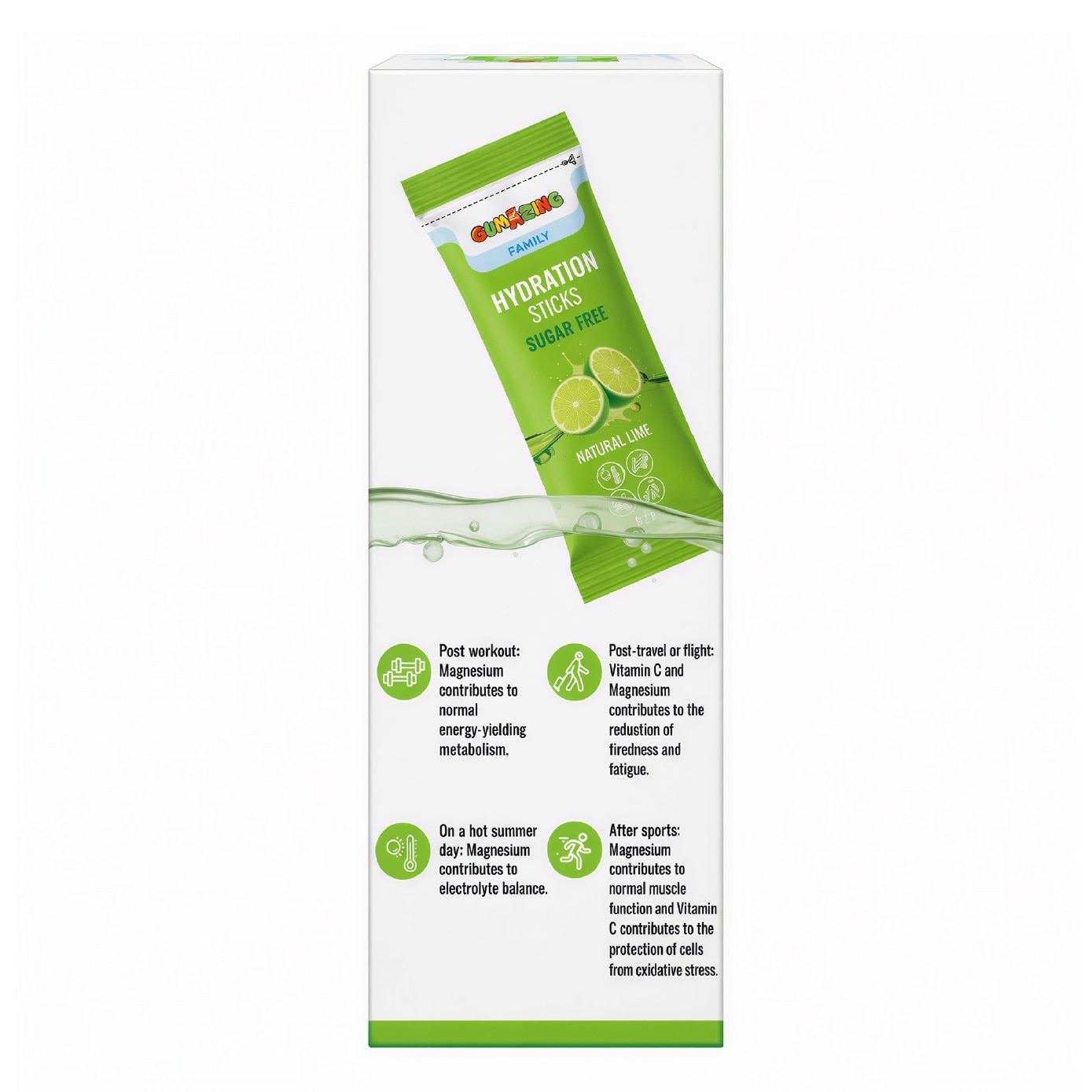 Family Hydration Sticks Sugar Free with Lime Flavour 14s image