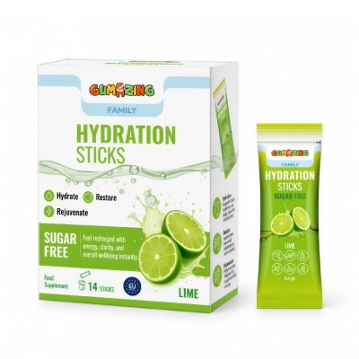 GUMAZING Family Hydration Sticks Sugar Free with Lime Flavour 14s image