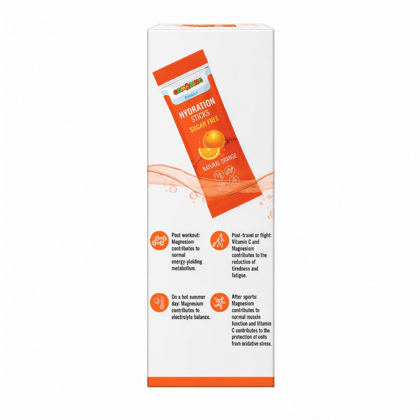 Family Hydration Sticks Sugar Free with Orange Flavour (Citrus Zest) 14s image