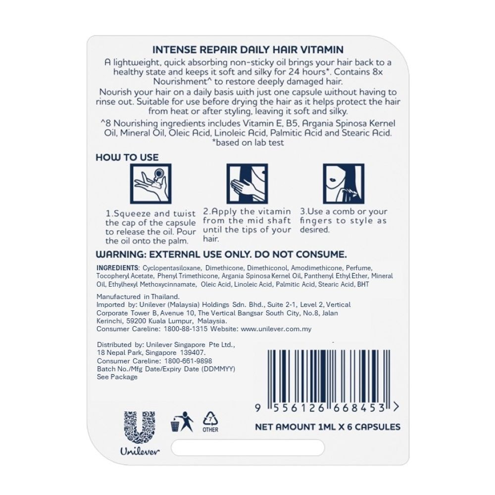 Hair Vitamin Capsule Blister 1ml x 6s