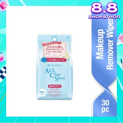 SENKA All Clear Sheet Moist (Remove Makeup for Moisturised Skin) 30s