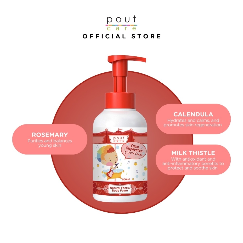 Yuzu Superstar Natural Face & Body Groove Foam 500ml