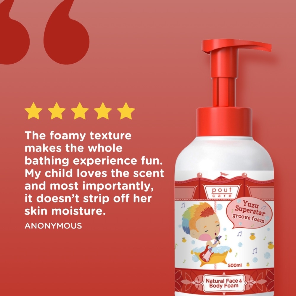 Yuzu Superstar Natural Face & Body Groove Foam 500ml