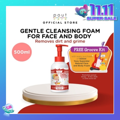 POUT CARE Yuzu Superstar Natural Face & Body Groove Foam 500ml
