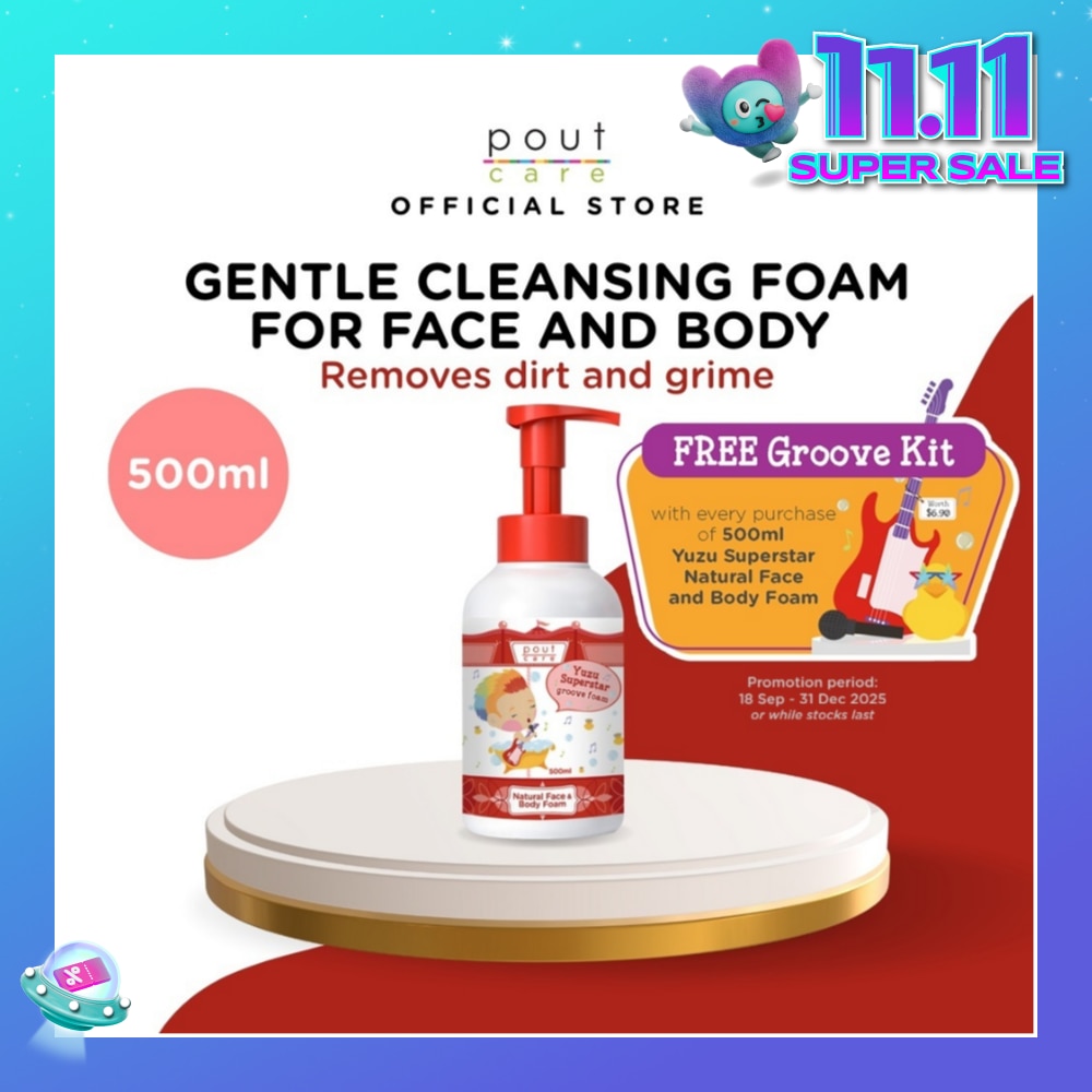 Yuzu Superstar Natural Face & Body Groove Foam 500ml