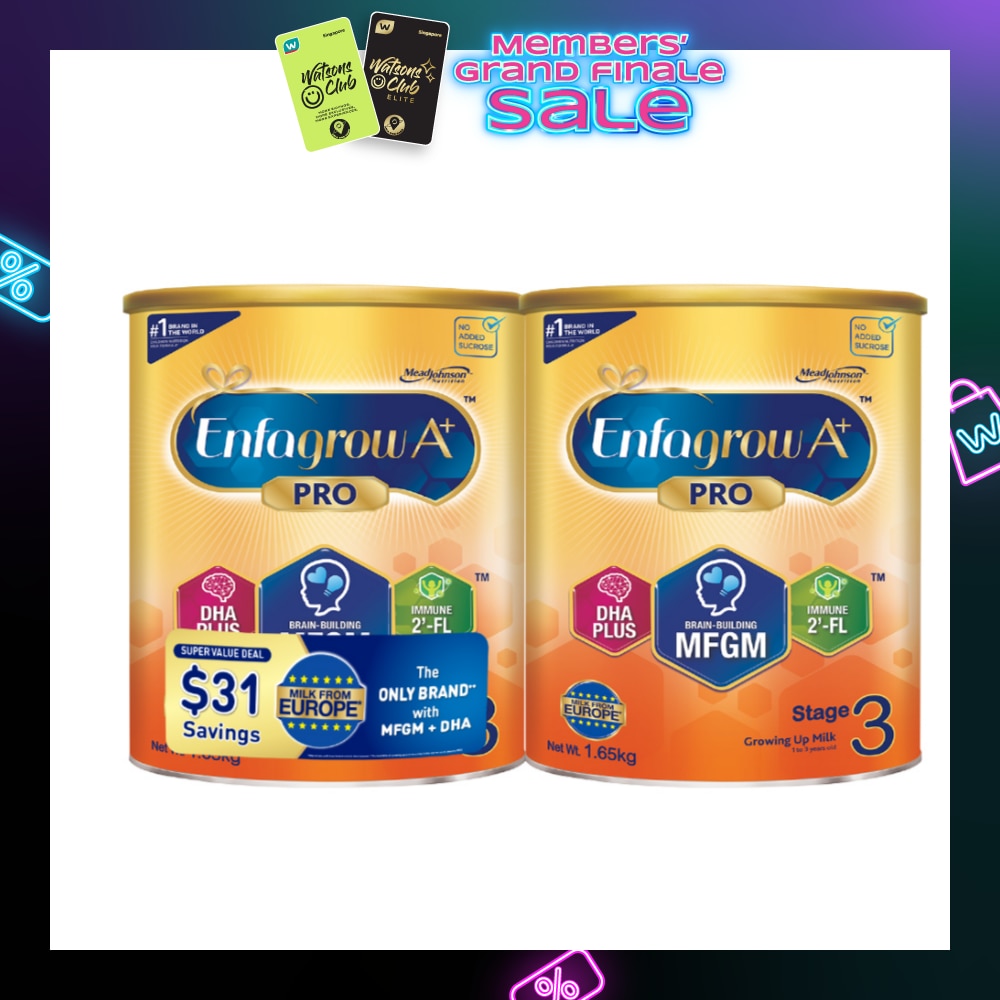 Milk Powder Formula for Children With MFGM & DHA+ Stage 3 (For 1yr - 3yr old) 2s x 1.65kg