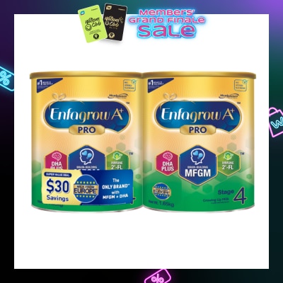 ENFAGROW PRO A+ Milk Powder Formula for Children With MFGM & DHA+ Stage 4 (For 4yr - 6yr old) 2s x 1.65kg