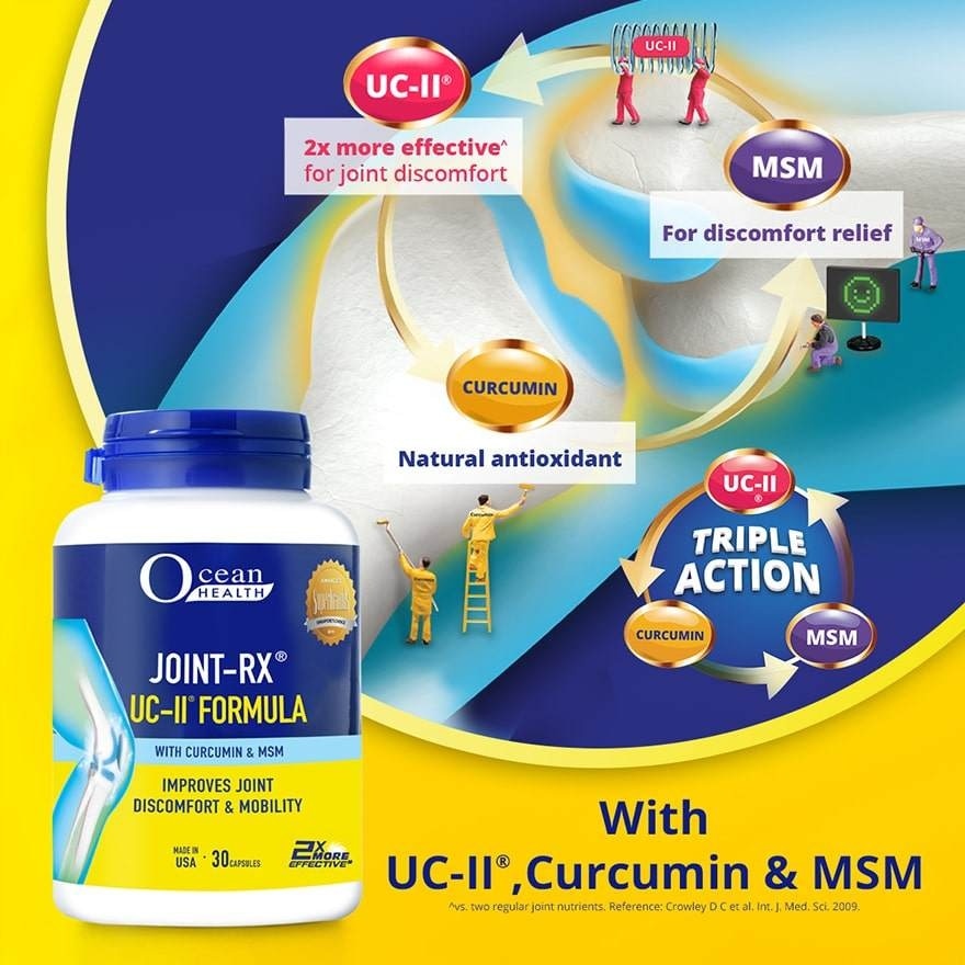 Joint-RX UC-II Formula Capsule (Reduces Joint Discomfort, Improves Cartilage Health & Mobility + With Curcumin) 30s