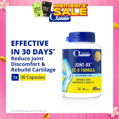 OCEAN HEALTH Joint-RX UC-II Formula Capsule (Reduces Joint Discomfort, Improves Cartilage Health & Mobility + With Curcumin) 30s