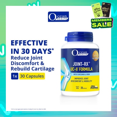 OCEAN HEALTH Joint-RX UC-II Formula Capsule (Reduces Joint Discomfort, Improves Cartilage Health & Mobility + With Curcumin) 30s