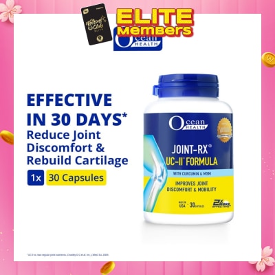 OCEAN HEALTH Joint-RX UC-II Formula Capsule (Reduces Joint Discomfort, Improves Cartilage Health & Mobility + With Curcumin) 30s