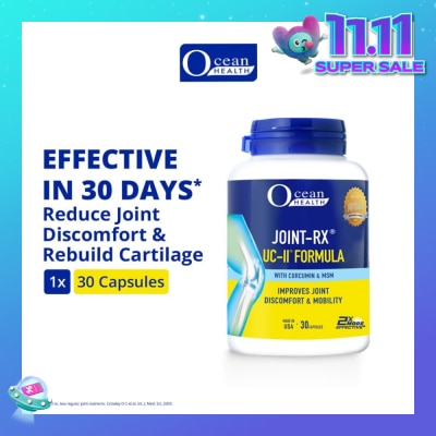 OCEAN HEALTH Joint-RX UC-II Formula Capsule (Reduces Joint Discomfort, Improves Cartilage Health & Mobility + With Curcumin) 30s
