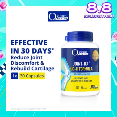 OCEAN HEALTH Joint-RX UC-II Formula Capsule (Reduces Joint Discomfort, Improves Cartilage Health & Mobility + With Curcumin) 30s