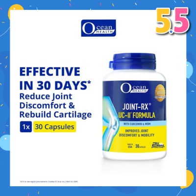 OCEAN HEALTH Joint-RX UC-II Formula Capsule (Reduces Joint Discomfort, Improves Cartilage Health & Mobility + With Curcumin) 30s