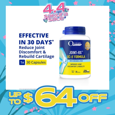 OCEAN HEALTH - Joint-RX UC-II Formula Capsule (Reduces Joint Discomfort, Improves Cartilage Health & Mobility + With Curcumin) 30s