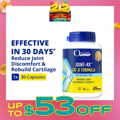 OCEAN HEALTH Joint-RX UC-II Formula Capsule (Reduces Joint Discomfort, Improves Cartilage Health & Mobility + With Curcumin) 30s
