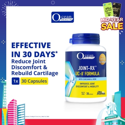 OCEAN HEALTH Joint-RX UC-II Formula Capsule (Reduces Joint Discomfort, Improves Cartilage Health & Mobility + With Curcumin) 30s