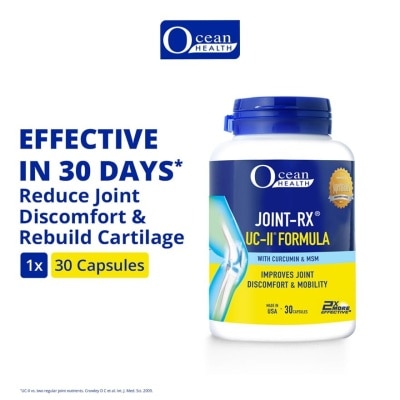 OCEAN HEALTH Joint-RX UC-II Formula Capsule (Reduces Joint Discomfort, Improves Cartilage Health & Mobility + With Curcumin) 30s