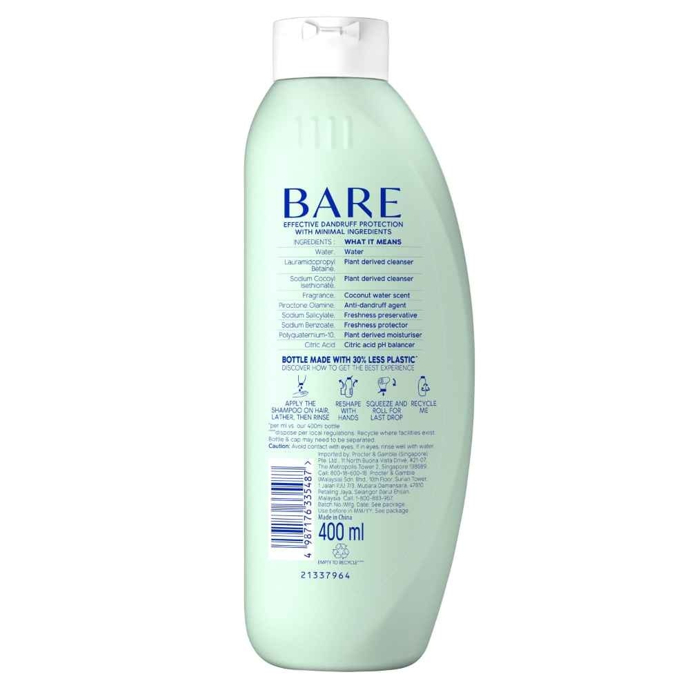 BARE Pure Clean Anti-Dandruff Shampoo 400ml