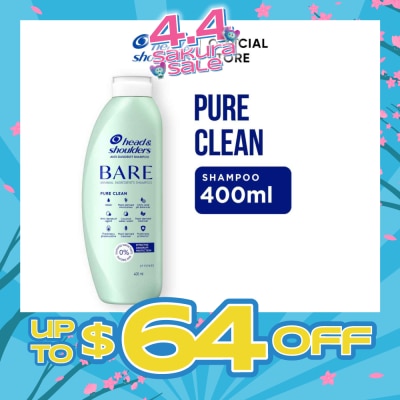 HEAD & SHOULDERS - BARE Pure Clean Anti-Dandruff Shampoo 400ml