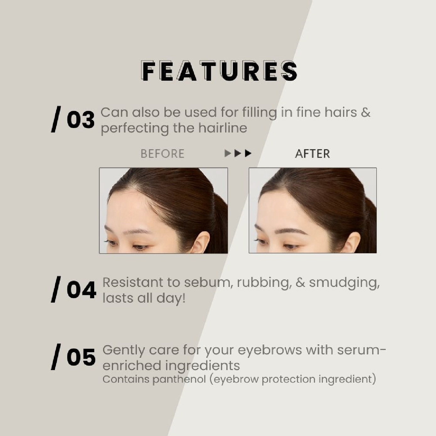 Fake Liquid Eyebrow #01 Sheer Gray 0.4ml