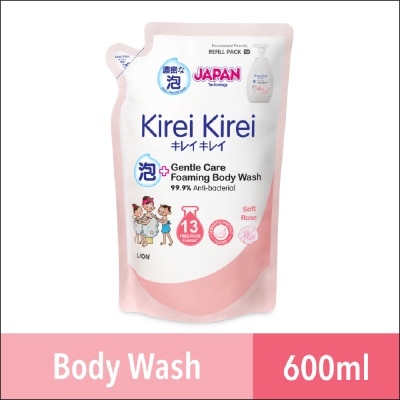KIREI KIREI Gentle Care Foaming Body Wash Soft Rose Refill Pack 600ml