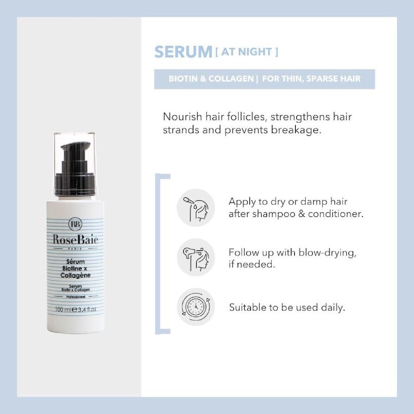 Biotin X Collagen Strengthening Hair Serum 100ml