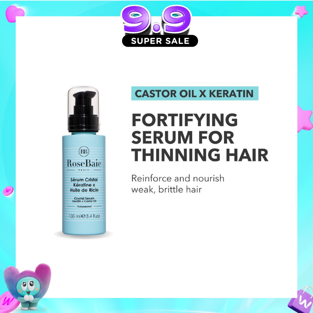 Castor Oil X Keratin Crystal Hair Serum For Thinning Hair 100ml (Expiry: Jun`2027) image