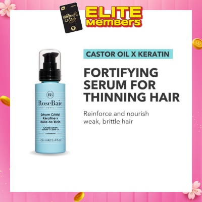 ROSEBAIE Castor Oil X Keratin Crystal Hair Serum For Thinning Hair 100ml