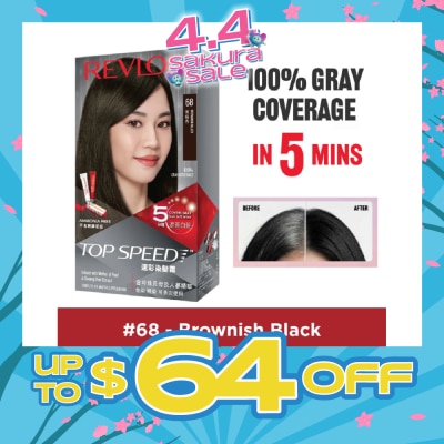 REVLON - Top Speed Haircolor #68 Brownish Black 140ml