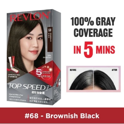 REVLON - Top Speed Haircolor #68 Brownish Black 140ml