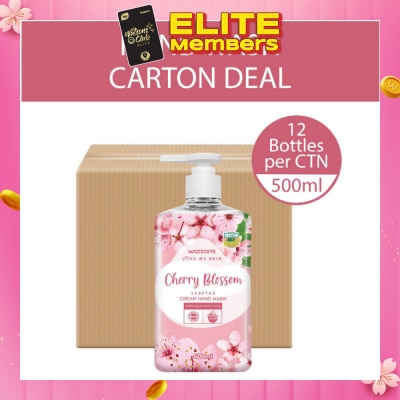 WATSONS Cherry Blossom Scented Cream Hand Wash 500mlx12s (Carton)