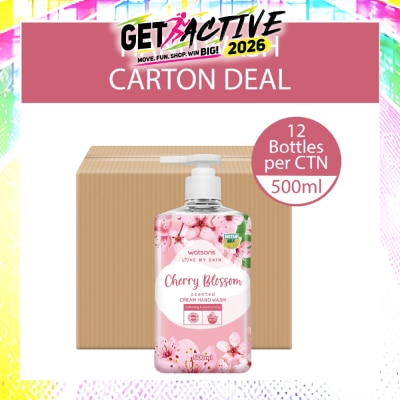 WATSONS - Cherry Blossom Scented Cream Hand Wash 500mlx12s (Carton) image