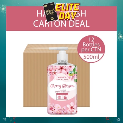 WATSONS - Cherry Blossom Scented Cream Hand Wash 500mlx12s (Carton)