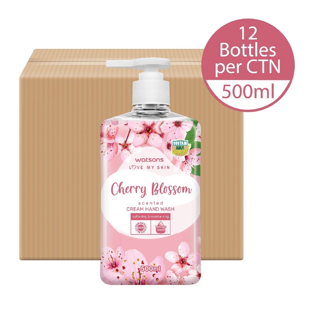 Cherry Blossom Scented Cream Hand Wash 500mlx12s (Carton)