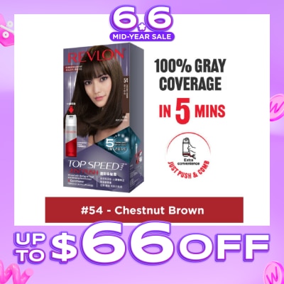 REVLON - Top Speed Just Push Haircolor #54 Chestnut Brown 140ml