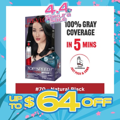 REVLON - Top Speed Just Push Haircolor #70 Natural Black 140ml