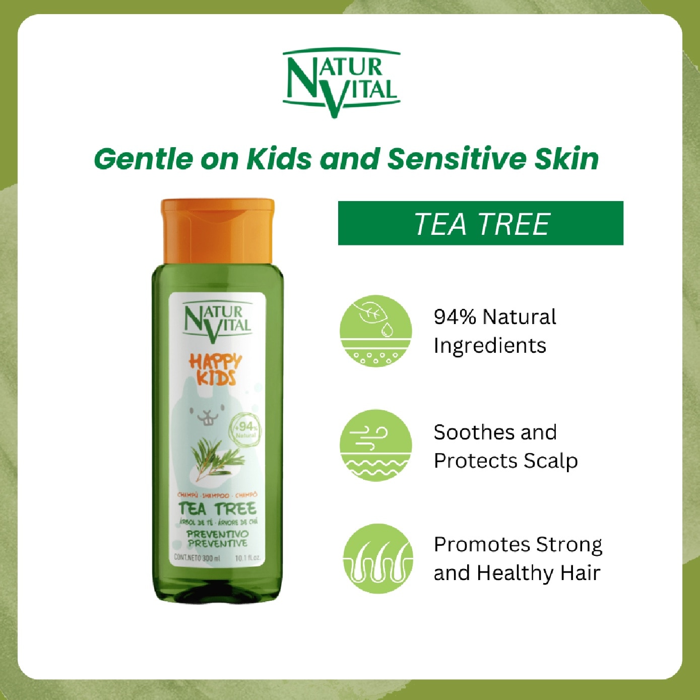 Happy Kids Tea Tree Shampoo 300ml