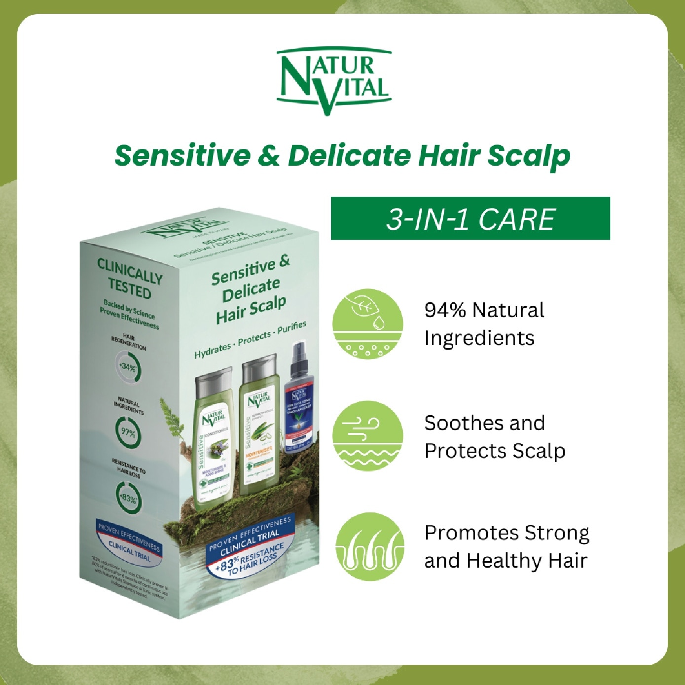 Sensitive and Delicate Hair Scalp 3-In-1 Pack 1s