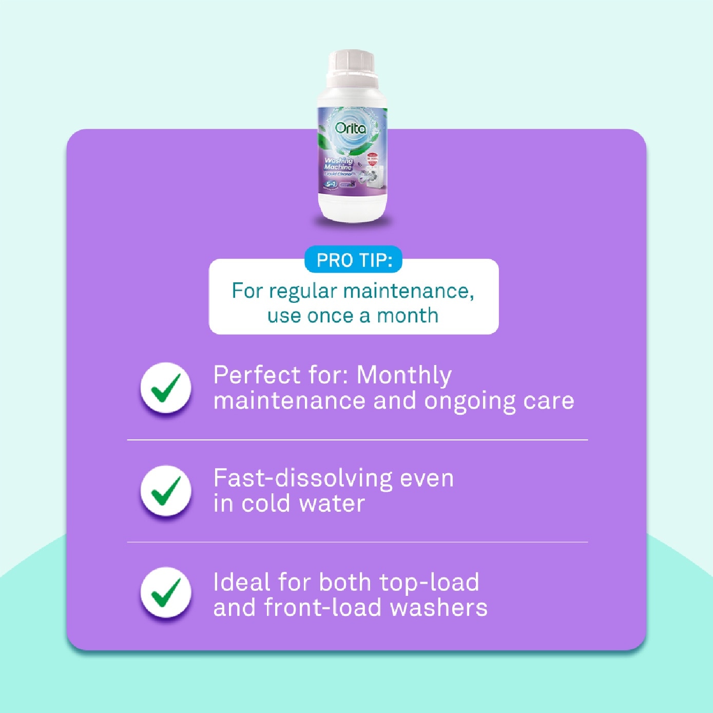 Washing Machine Liquid Cleaner Lavender Scent 250ml