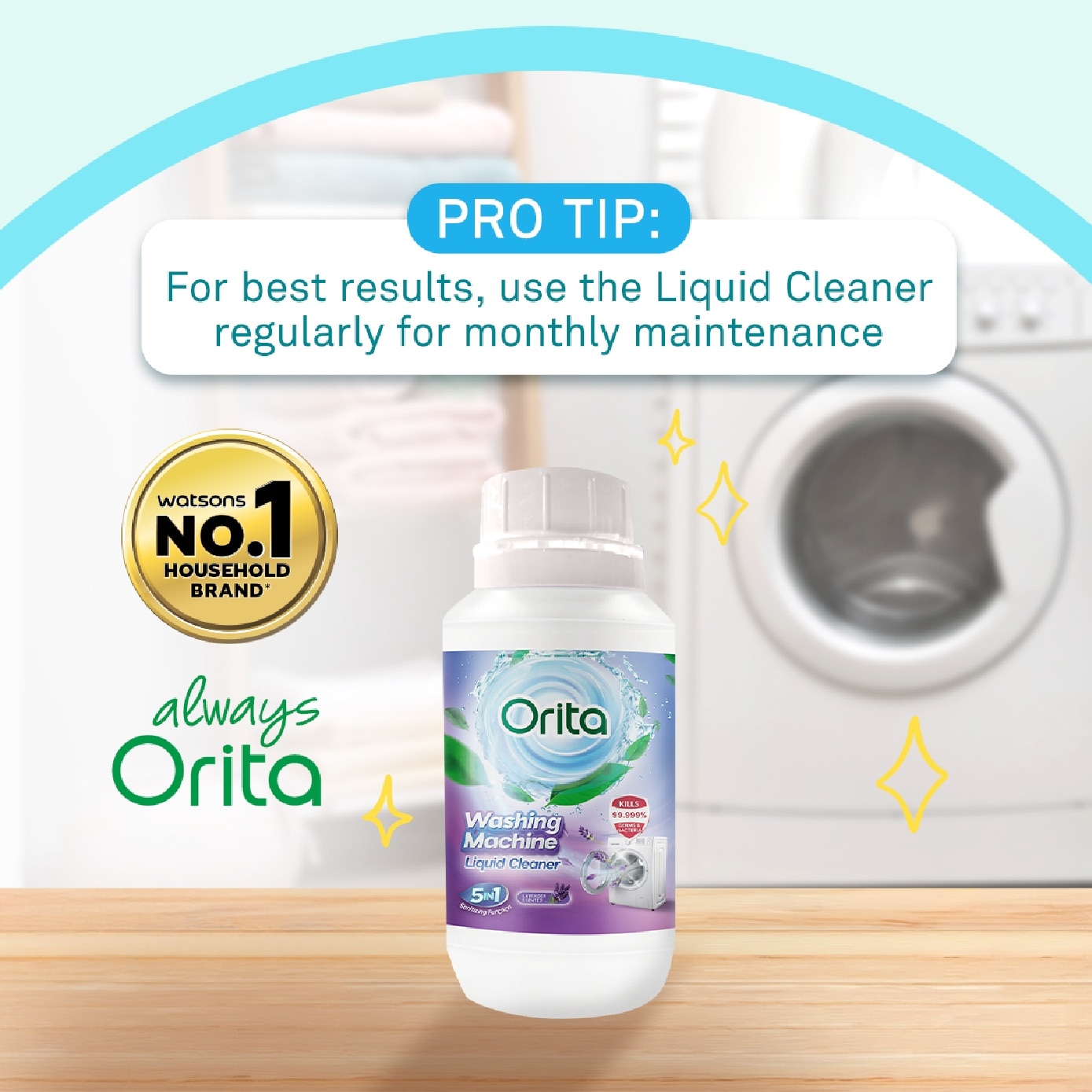 Washing Machine Liquid Cleaner Lavender Scent 250ml