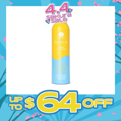 SUNPLAY - Sports UV Body Mist SPF 120 (Superior UV Protection, Specially designed for long hours of water & outdoor activities, Solarex-3 Technology) 165ml