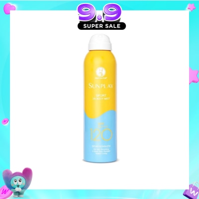 SUNPLAY - Sports UV Body Mist SPF 120 (Superior UV Protection, Specially designed for long hours of water & outdoor activities, Solarex-3 Technology) 165ml image