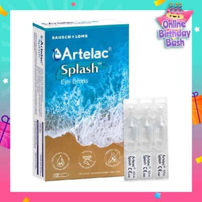 ARTELAC Eyedrop Single Dose Fast & Natural Hydration Gentle for Contact Lens Wearer 0.5ml x 30s