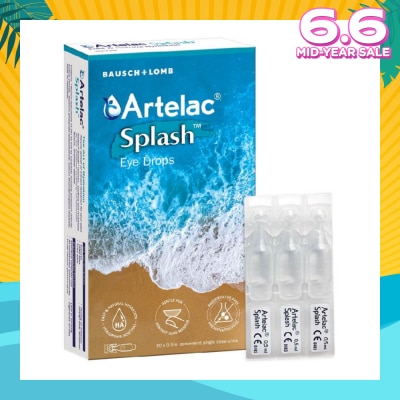 ARTELAC Eyedrop Single Dose Fast & Natural Hydration Gentle for Contact Lens Wearer 0.5ml x 30s