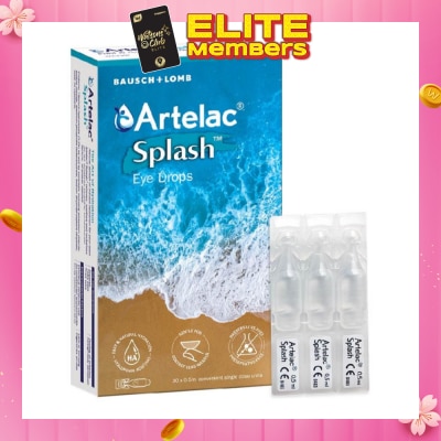 ARTELAC Eyedrop Single Dose Fast & Natural Hydration Gentle for Contact Lens Wearer 0.5ml x 30s