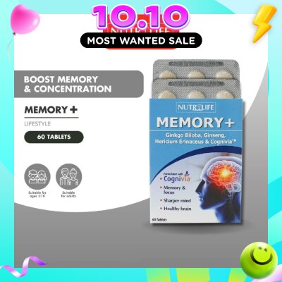 NUTRILIFE Memory+ Tablet (Boosts Brain Health & Memory) 60s image